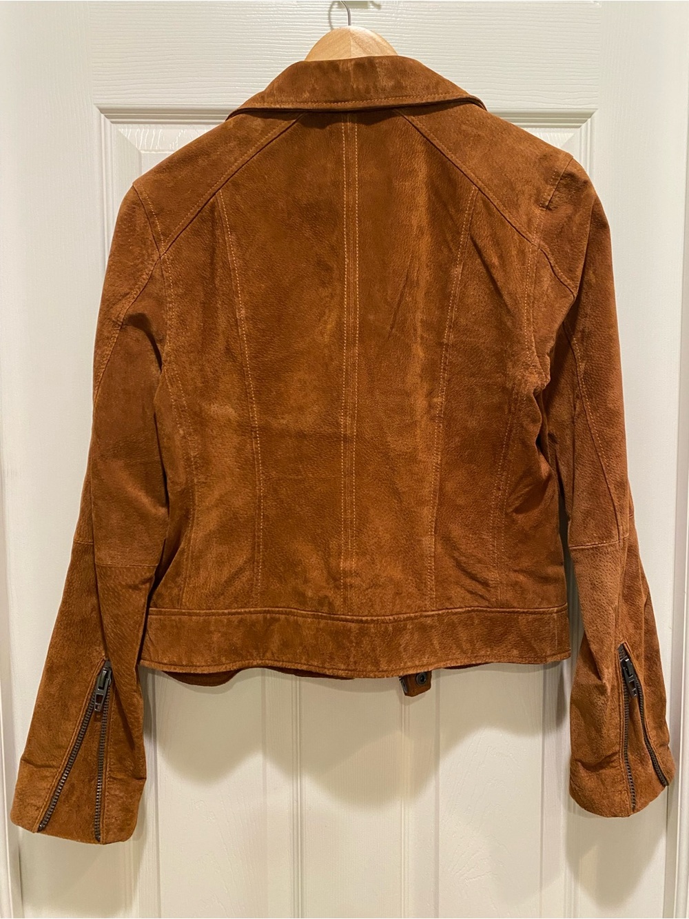 BlankNYC Whisky-Brown Suede Moto Jacket Size M Excellent Condition - Picture 2 of 12